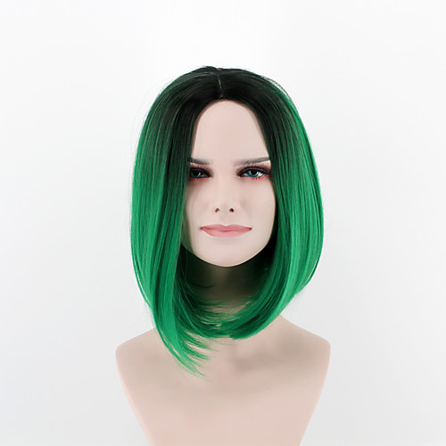 

Synthetic Wig Straight Straight Wig Ombre Green Synthetic Hair Women's Ombre