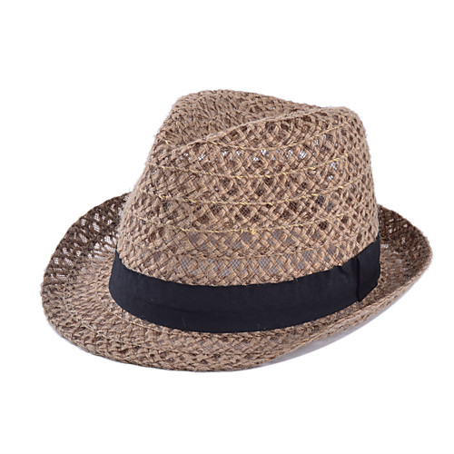 

Women's Vintage Straw Straw Hat-Solid Colored Summer Khaki