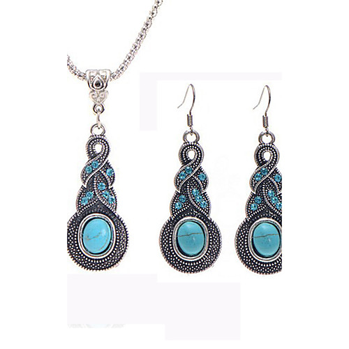 

Women's Turquoise Jewelry Set Artisan Unique Design Elizabeth Locke Earrings Jewelry Blue For Wedding Party Special Occasion Daily Casual