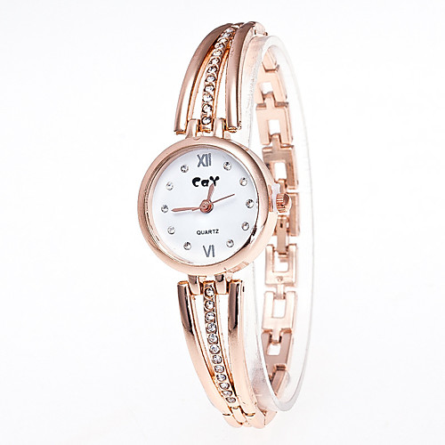 

Women's Bracelet Watch Diamond Watch Gold Watch Quartz Gold Casual Watch Imitation Diamond Analog Ladies Fashion - Gold