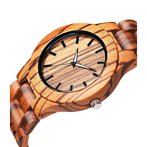 

Men's Wrist Watch Quartz Wood Beige Wooden Analog Elegant