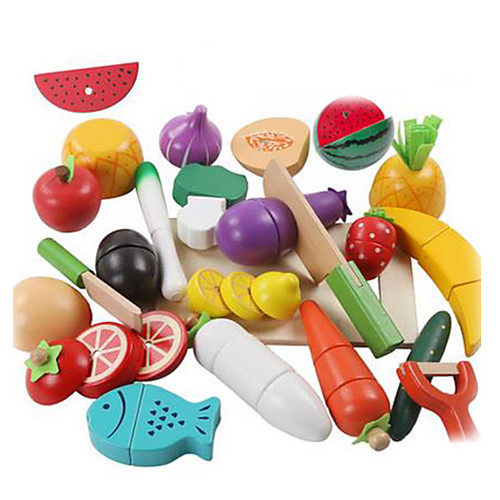 

lowood Toy Kitchen Set Toy Food / Play Food Pretend Play Vegetables Magnetic Plastic Kid's Boys' Girls' Toy Gift 21 pcs
