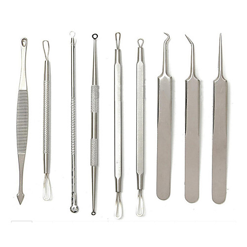 

9Pcs Blackhead Acne Comedone Pimple Blemish Extractor Remover Tool Kit Set