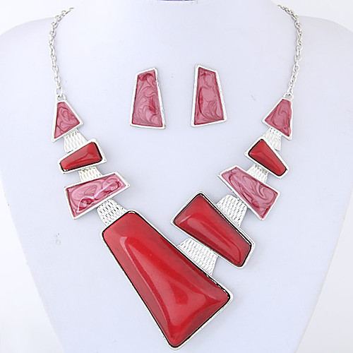 

Women's Jewelry Set Ladies Fashion Euramerican Elegant Earrings Jewelry Red / Blue For Party Daily