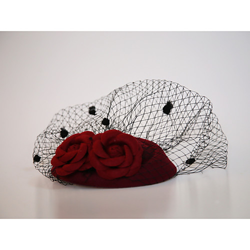 

Flannelette / Net Fascinators / Birdcage Veils with 1 Wedding / Special Occasion / Outdoor Headpiece
