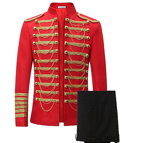 

Prince Suits Victorian Napoleon Jacket Pants Cosplay Costume Blazer Jacket & Pants Tuxedo Men's Lace Costume Black / Red Vintage Cosplay Long Sleeve / Top / Top / Top