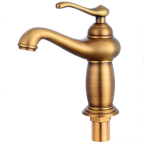 

Bathroom Sink Faucet - Standard Antique Copper Centerset Single Handle One HoleBath Taps