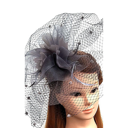 

Tulle / Feather / Net Kentucky Derby Hat / Fascinators / Hats with 1 Wedding / Special Occasion / Horse Race Headpiece