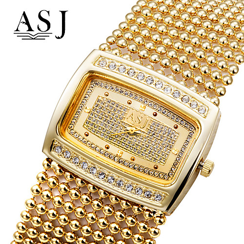 

ASJ Women's Luxury Watches Bracelet Watch Analog Quartz Ladies Imitation Diamond / Copper / Japanese