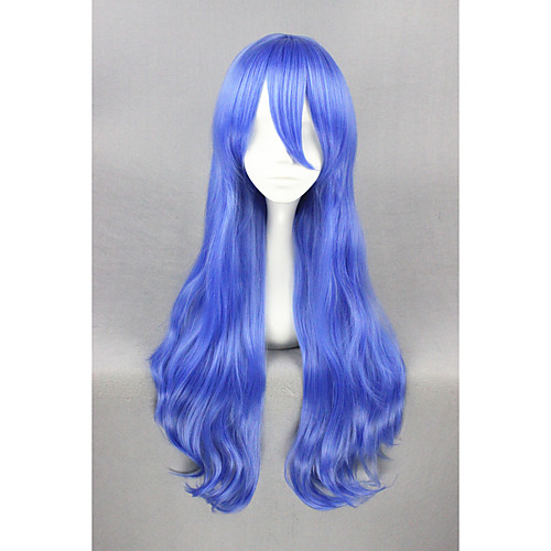 

long curly date a live yoshino blue 28inch anime cosplay wig cs 188a Halloween