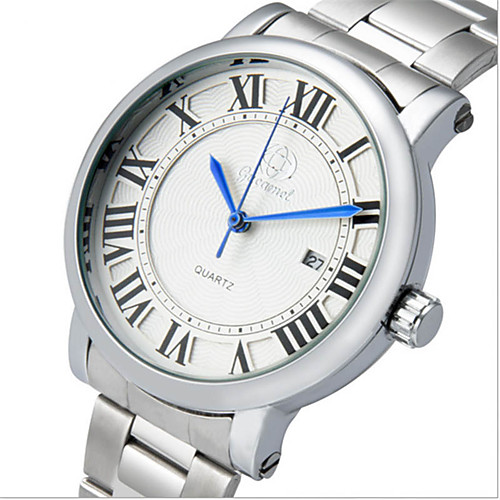 

Men's Fashion Watch Quartz Silver Analog Casual - White Black