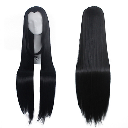 

Synthetic Wig Cosplay Wig Straight Straight Wig Long Very Long Black#1B Synthetic Hair Women's Middle Part Black