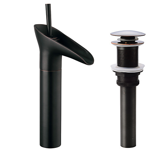 

Faucet Set - Waterfall Oil-rubbed Bronze Centerset Single Handle One HoleBath Taps
