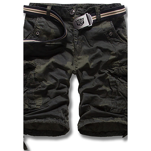 

Men's Active Basic Military Daily Straight Shorts Pants Camo / Camouflage Army Green Khaki Green / Summer