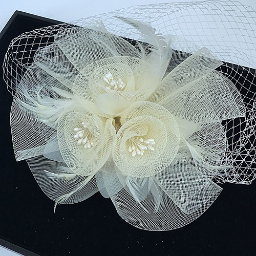 

Feather / Net Fascinators / Birdcage Veils with 1 Wedding / Special Occasion Headpiece