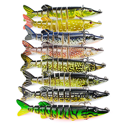 

2 pcs Fishing Lures Multi Jointed Swimbaits 8 Segment Sinking Bass Trout Pike Sea Fishing