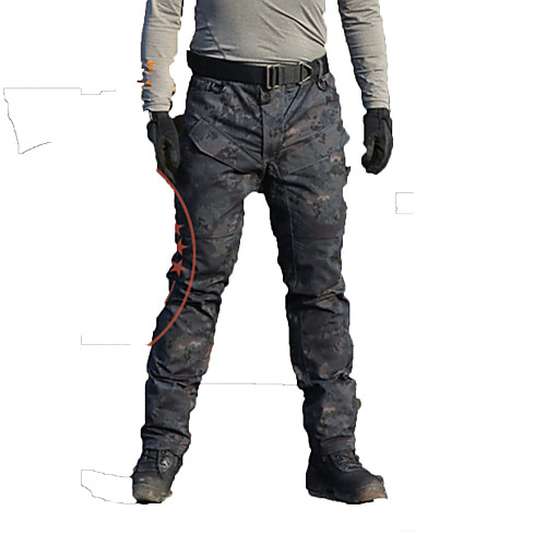 

Men's Hunting Pants Outdoor Waterproof Breathable Wear Resistance Spring Fall Winter Pants / Trousers Hunting Leisure Sports Military / Tactical Frosted Green Camouflage Color Black