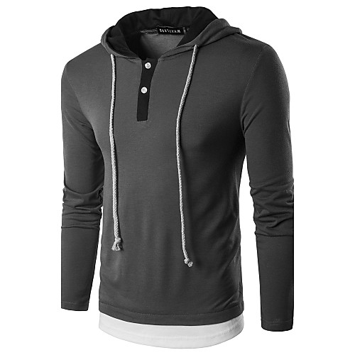 

Men's Polo Color Block Long Sleeve Daily Tops Streetwear Blue Red Army Green