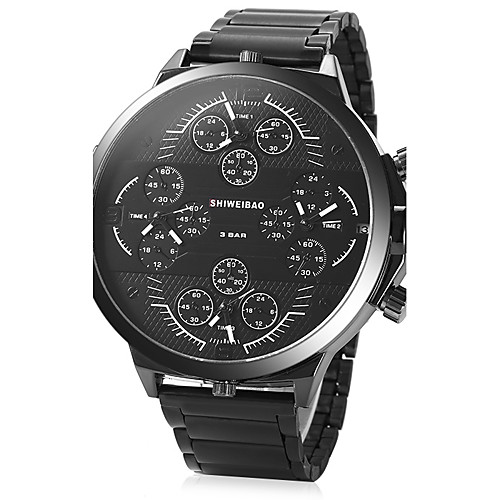 

Men's Wrist Watch Oversized Stainless Steel Black 30 m Water Resistant / Waterproof Calendar / date / day Creative Analog Charm Luxury Vintage Casual Bangle - White Black One Year Battery Life