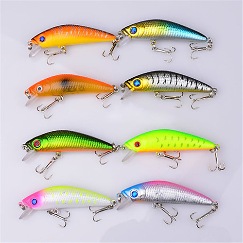 

8 pcs Fishing Lures Minnow Floating Sinking Bass Trout Pike Bait Casting Lure Fishing