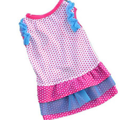 

Dog Dress Puppy Clothes Polka Dot Fashion Casual / Daily Dog Clothes Puppy Clothes Dog Outfits White Black Blue Costume for Girl and Boy Dog Cotton XS S M L
