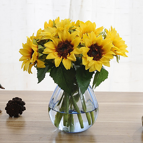 

6 Branches Sunflower Artificial Flowers Home Decoration Wedding Supply