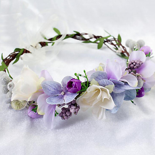 

Basketwork / Flax / Fabric Wreaths with 1 Wedding / Special Occasion / Casual Headpiece
