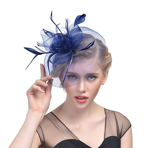 

Tulle / Feather Fascinators with 1 Wedding / Special Occasion / Horse Race Headpiece