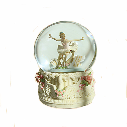 

Music Box Snow Globe Ballerina Music Box Christmas Music Box Antique Music Box Music Box Dancer Classic Ballet Dancer LED Light Rotating Unique Crystal Resin Glass Women's Unisex Girls' Kid's Adults