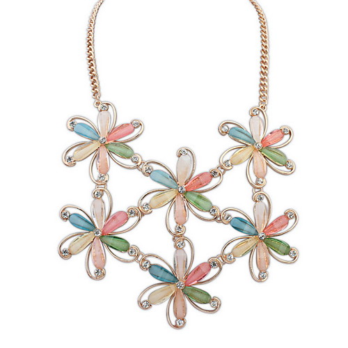 

Women's Beaded Necklace Personalized Fashion Euramerican Rhinestone Alloy Rainbow Necklace Jewelry For Party Special Occasion Gift