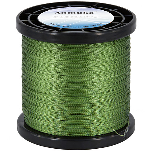 

PE Braided Line Dyneema Superline 4 Strands Abrasion Resistant Fishing Line 1000M / 1100 Yards Light Yellow, Blue, Red