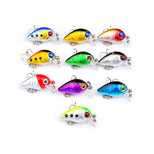 

10 pcs Fishing Lures Crank Floating Sinking Bass Trout Pike Bait Casting Lure Fishing