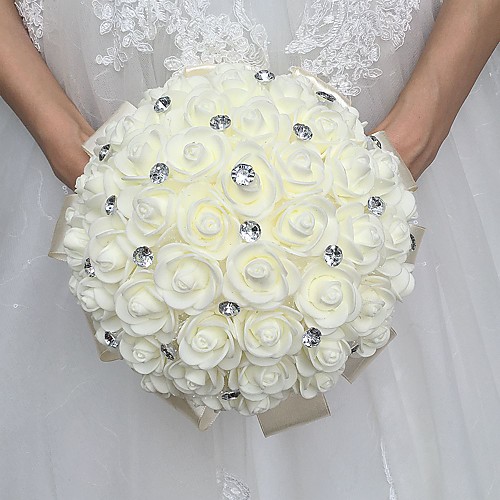 

Wedding Flowers Bouquets Wedding Rhinestone / Foam 11.02(Approx.28cm)
