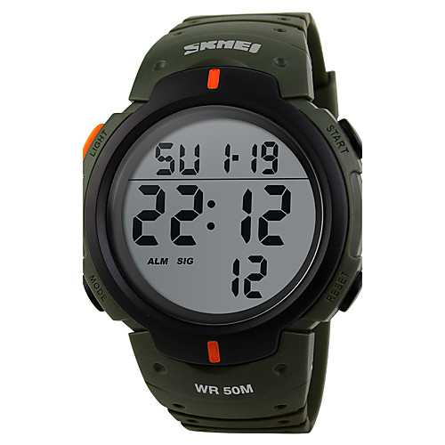 

SKMEI Men's Sport Watch Fashion Watch Digital Quartz Digital Casual Calendar / date / day Large Dial / Genuine Leather / Two Years