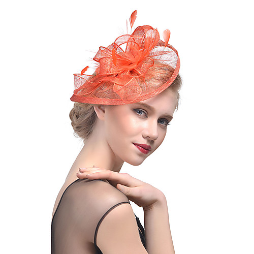 

Women's Kentucky Derby Mesh Elegant Fashion Acrylic Feather Party - Solid Colored