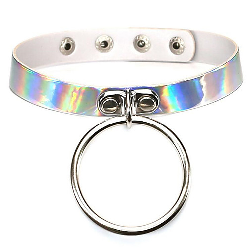 

Women's Choker Necklace Collar Necklace Ladies Personalized Dangling Vintage Leather Zinc Alloy White Pink Light Blue Necklace Jewelry For Christmas Gifts Wedding Party Special Occasion Halloween