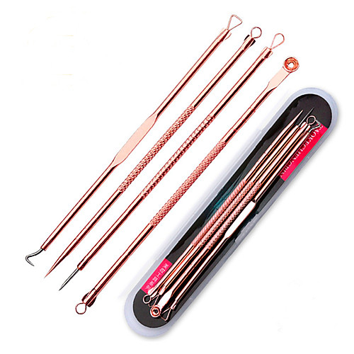 

4PCS Rose Gold Acne Removal Needle Pimple Needle Blackhead Remover Acne Treatment Acne Needle Black Mask Acne Extractor Remover