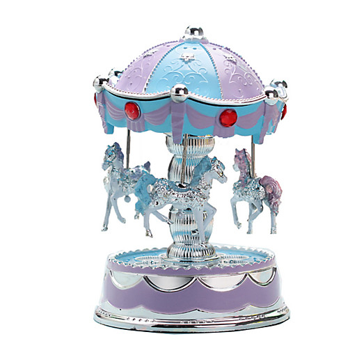 

Music Box Carousel Music Box European Style Carousel Merry Go Round Cute Lighting Unique Plastic Women's Unisex Girls' Kids Kid's Adults Graduation Gifts Toy Gift