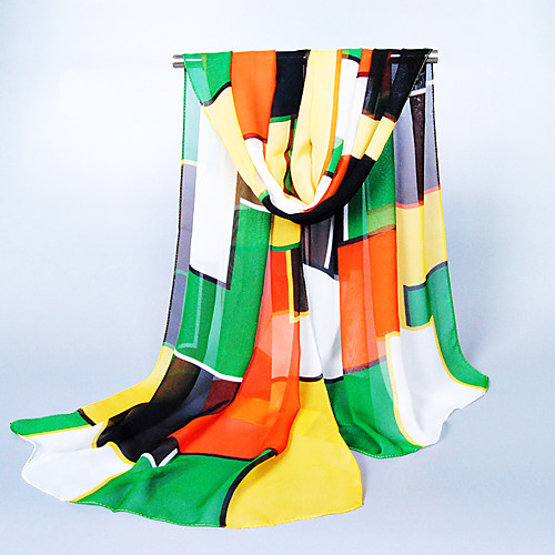 

Women's Cute Casual Chiffon Rectangle - Patchwork