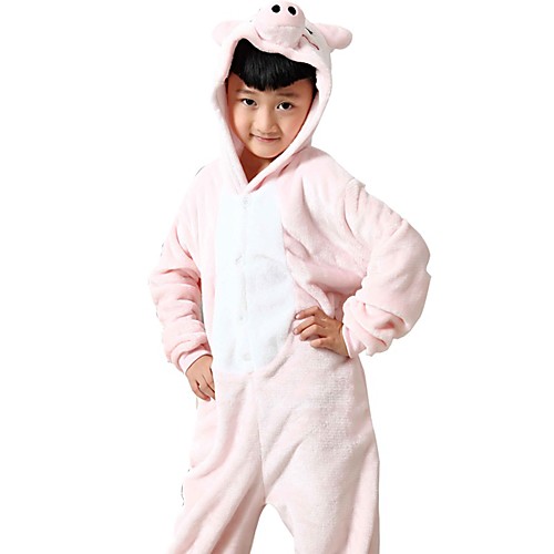 

Kid's Kigurumi Pajamas Piggy / Pig Onesie Pajamas Flannel Toison Pink Cosplay For Boys and Girls Animal Sleepwear Cartoon Festival / Holiday Costumes / Leotard / Onesie / Leotard / Onesie