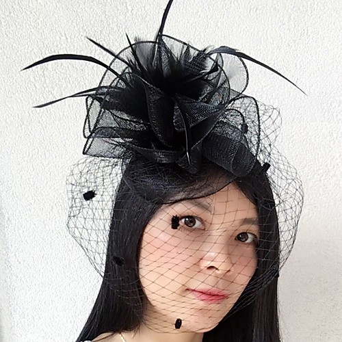 

Feather / Net Fascinators / Birdcage Veils with 1 Wedding / Special Occasion Headpiece