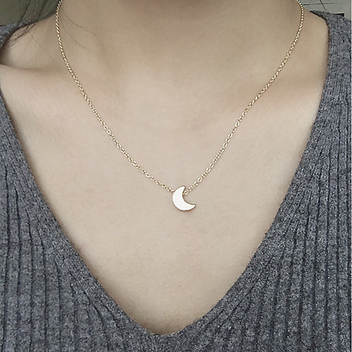 

Women's Pendant Necklace Moon Crescent Moon Ladies Fashion Alloy Gold Silver Necklace Jewelry For Daily