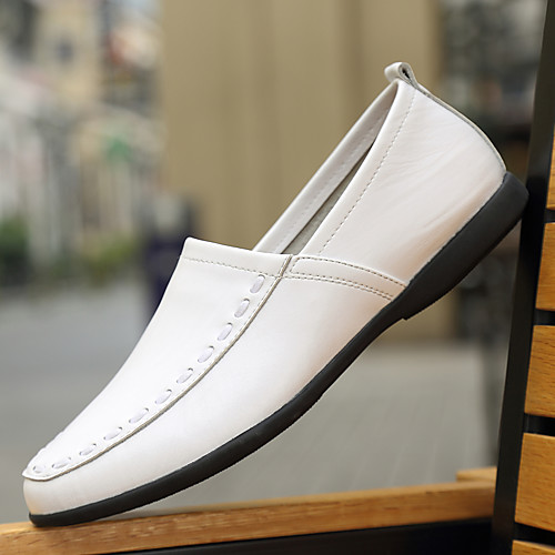 

Men's Loafers & Slip-Ons Comfort Loafers Comfort Shoes Casual PU White Black Yellow Fall Spring / EU40