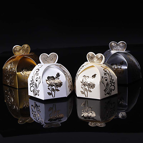 

Round / Square Card Paper Favor Holder with Pattern / Print / Printing Favor Boxes - 25