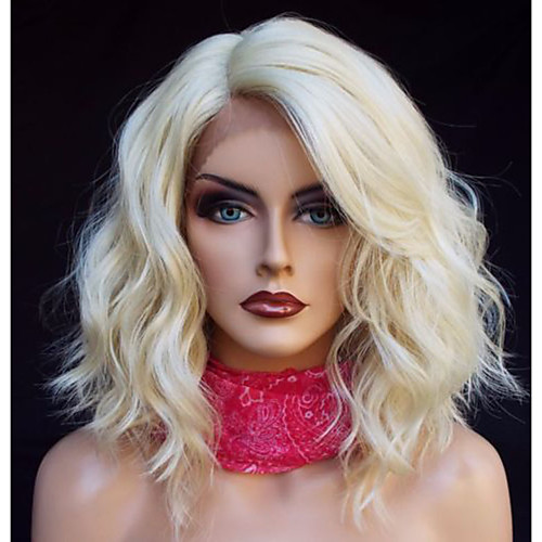 

Synthetic Lace Front Wig Loose Wave Loose Wave Bob Side Part Lace Front Wig Blonde Short Medium Length Blonde Synthetic Hair Women's Heat Resistant Fashion Natural Hairline Blonde