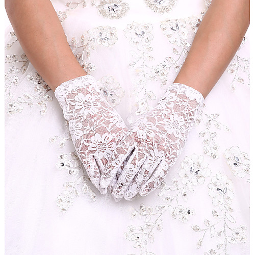 

Spandex / Lace / Cotton Wrist Length Glove Charm / Stylish / Bridal Gloves With Embroidery / Solid