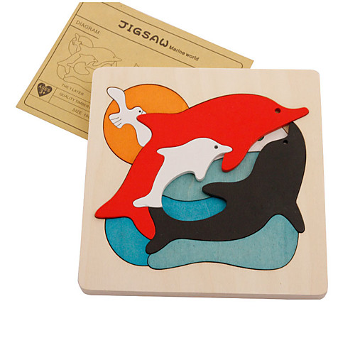 

Dolphin Wooden Puzzle Wooden Kid's Toy Gift