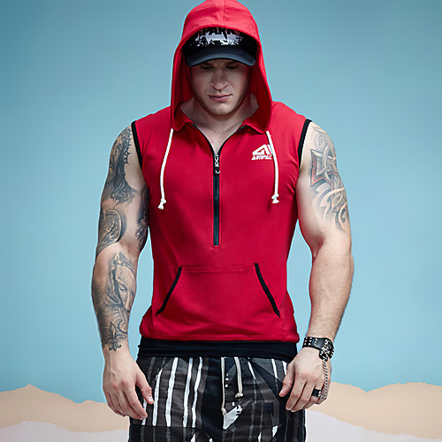 

Men's Tank Top Solid Colored Basic Sleeveless Daily Tops Cotton Active Blue Red Gray