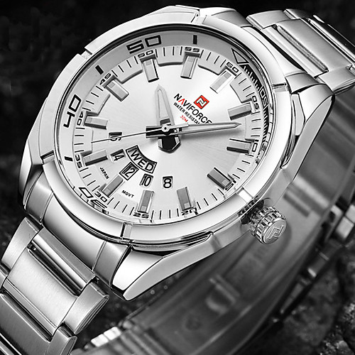 

Men's Wrist Watch Japanese Stainless Steel Black / Silver / Gold Water Resistant / Waterproof Creative Punk Analog Luxury Casual Bangle Fashion Elegant - Black Black / Silver Gold Two Years Battery