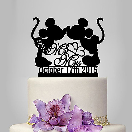 

Cake Topper Classic Theme Fairytale Theme Funny & Reluctant Acrylic Wedding Anniversary Bridal Shower With OPP